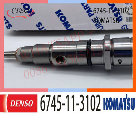6745-11-3102 KOMATSU Fuel Injector PC300-8 PC350-8 Excavator WA430-6 Loader 6D114 Engine