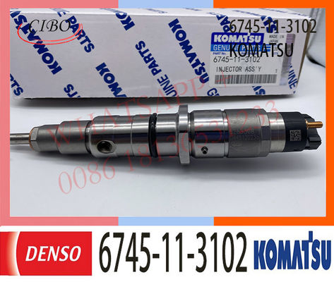 6745-11-3102 KOMATSU Fuel Injector PC300-8 PC350-8 Excavator WA430-6 Loader 6D114 Engine